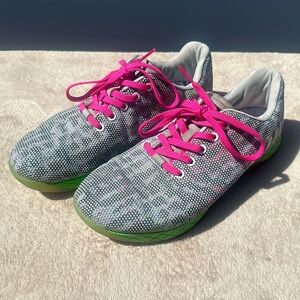 NoBull Men's Superfabric Trainers Grey/Pink/Green Size 10.5